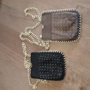 Set of 2 /NWT / Studded crossbody bag or cell phone holder